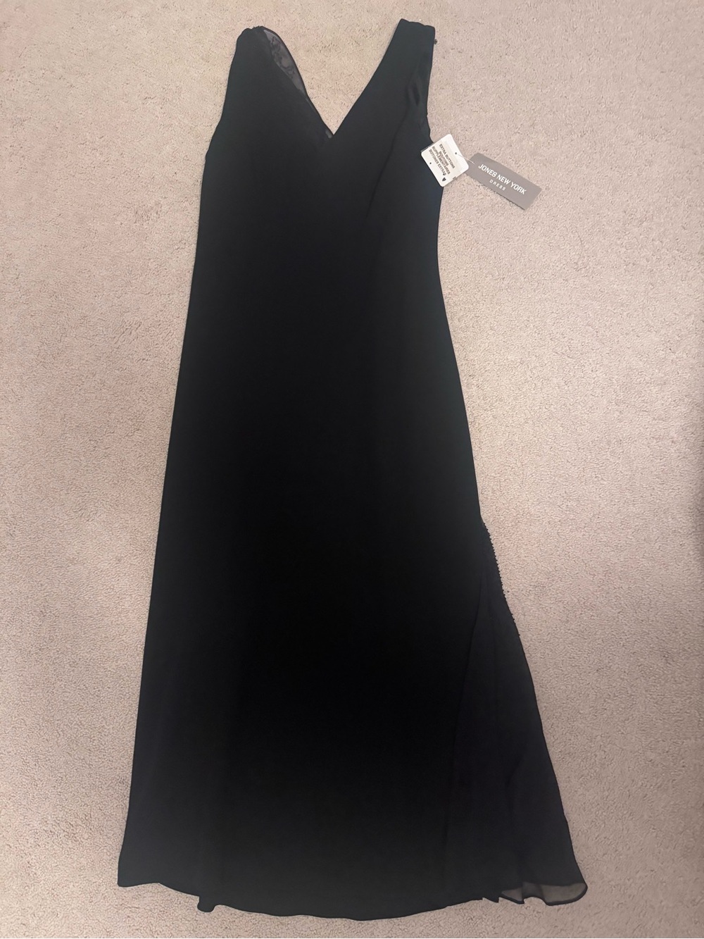 Jones New York Black V-Neck Maxi Dress
